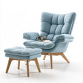 Fauteuil de détente aux lignes épurées, coloris bleu clair