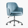 Fauteuil de bureau ergonomique en velours, coloris bleu clair