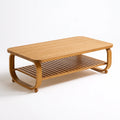 Table basse en bambou, coloris brun clair