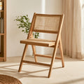 Chaise pliante en bois, coloris brun clair