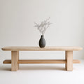 Banc décoratif en bois, coloris brun clair